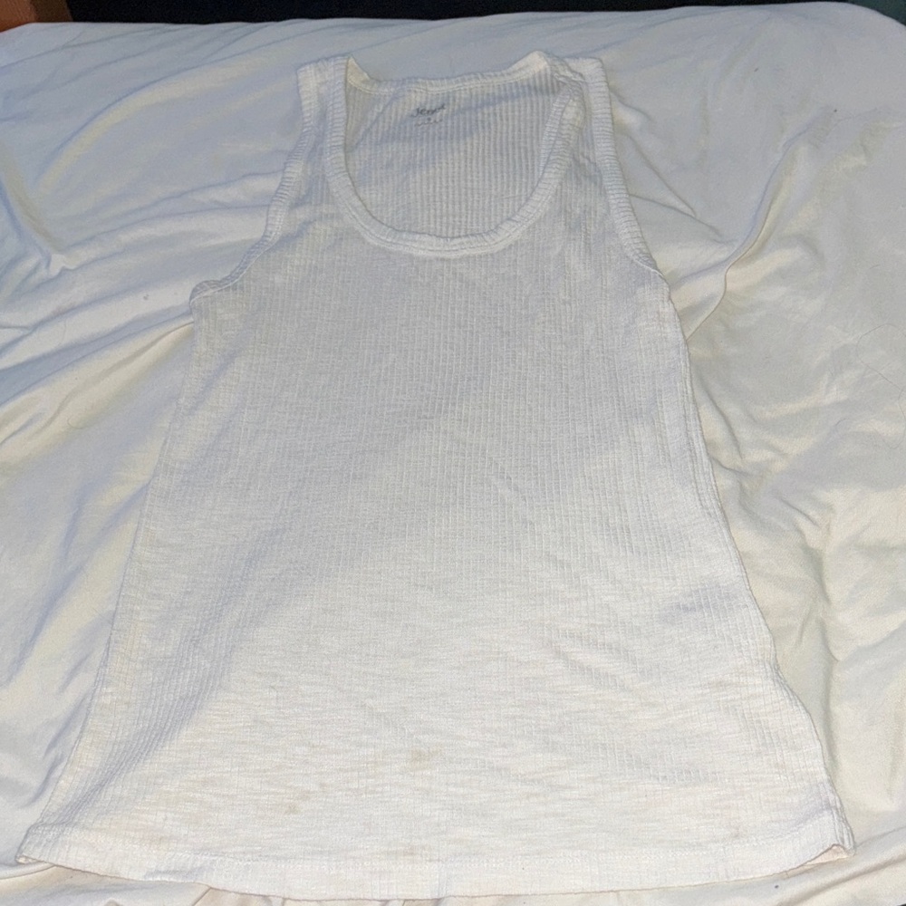 Jenni Ribbed Gray Tank Top